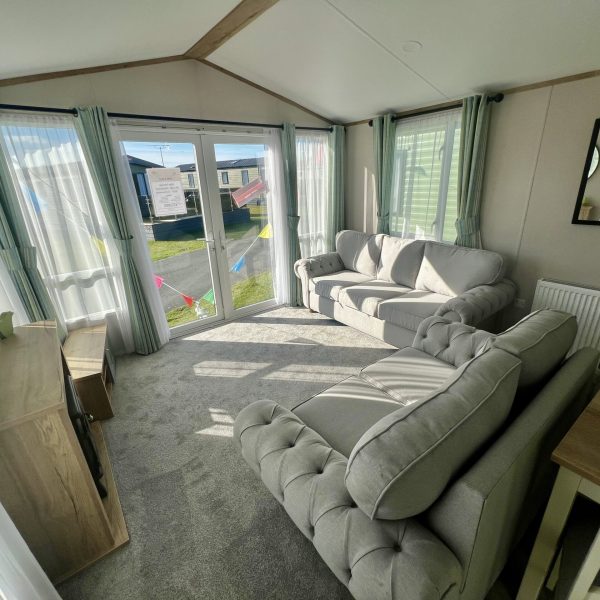 Modern holiday home living area