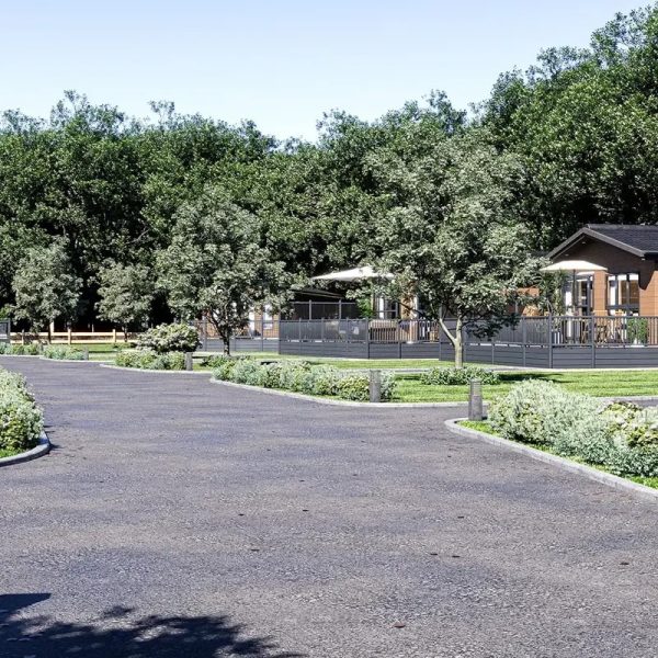 Cenarth Falls Resort Lodge over looking a park