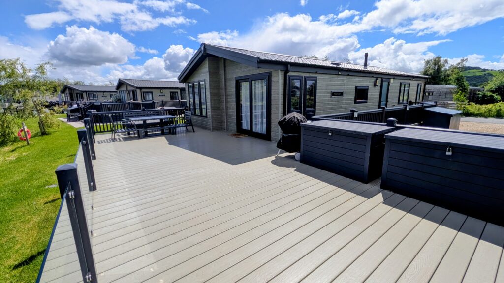 Willerby Pinehurst For Sale Mid Wales Large decking